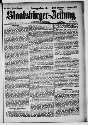 Staatsbürger-Zeitung vom 07.11.1903