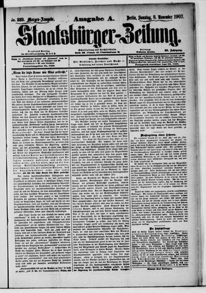 Staatsbürger-Zeitung vom 08.11.1903