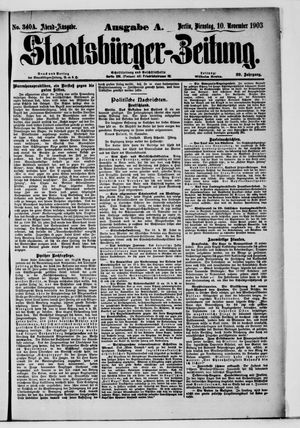 Staatsbürger-Zeitung vom 10.11.1903