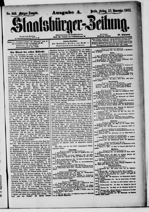 Staatsbürger-Zeitung vom 13.11.1903