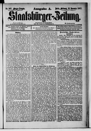 Staatsbürger-Zeitung vom 18.11.1903