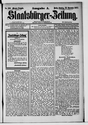 Staatsbürger-Zeitung on Nov 22, 1903