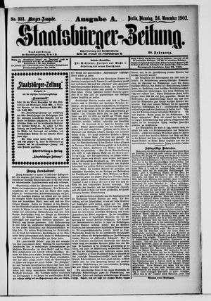 Staatsbürger-Zeitung vom 24.11.1903