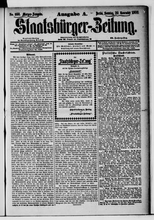Staatsbürger-Zeitung vom 29.11.1903