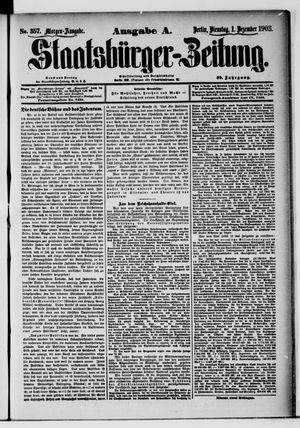 Staatsbürger-Zeitung on Dec 1, 1903