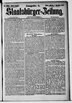 Staatsbürger-Zeitung vom 07.12.1903