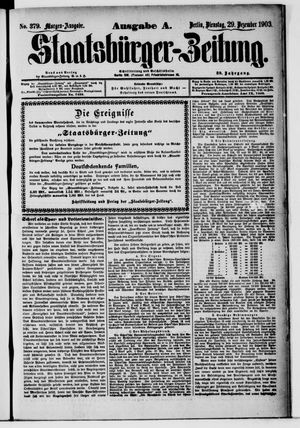 Staatsbürger-Zeitung vom 29.12.1903