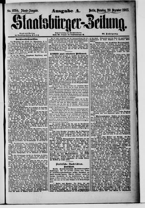 Staatsbürger-Zeitung vom 29.12.1903