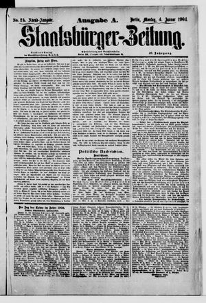 Staatsbürger-Zeitung on Jan 4, 1904