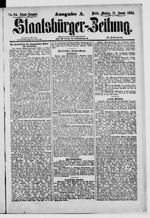 Staatsbürger-Zeitung vom 11.01.1904