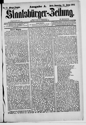 Staatsbürger-Zeitung vom 14.01.1904