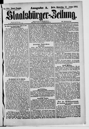 Staatsbürger-Zeitung vom 14.01.1904