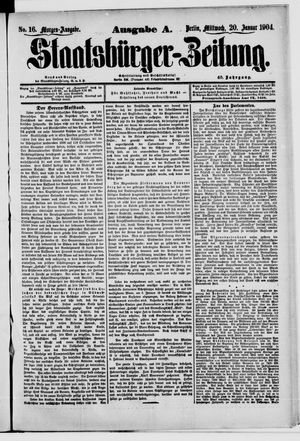 Staatsbürger-Zeitung vom 20.01.1904