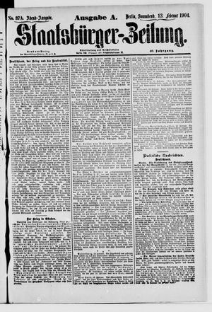 Staatsbürger-Zeitung vom 13.02.1904