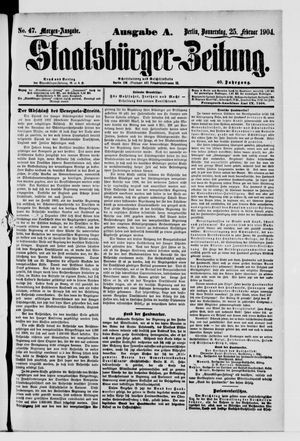 Staatsbürger-Zeitung vom 25.02.1904