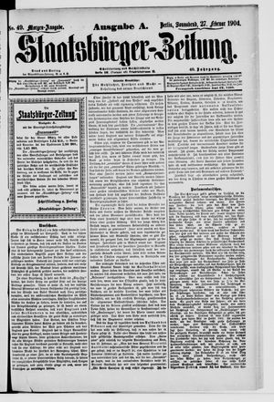 Staatsbürger-Zeitung vom 27.02.1904