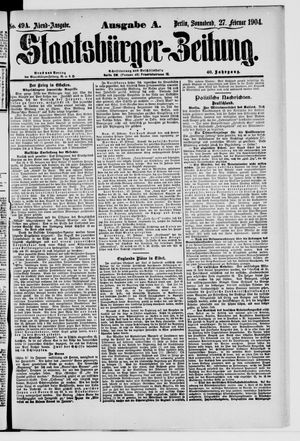 Staatsbürger-Zeitung vom 27.02.1904