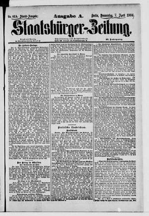 Staatsbürger-Zeitung vom 07.04.1904