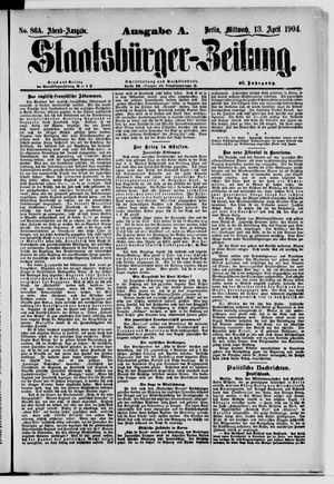 Staatsbürger-Zeitung vom 13.04.1904