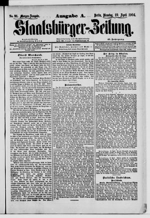 Staatsbürger-Zeitung vom 19.04.1904