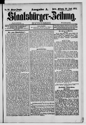 Staatsbürger-Zeitung vom 20.04.1904