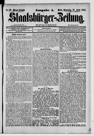 Staatsbürger-Zeitung vom 21.04.1904