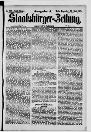 Staatsbürger-Zeitung vom 21.04.1904