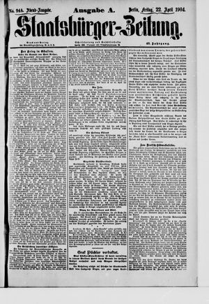Staatsbürger-Zeitung vom 22.04.1904
