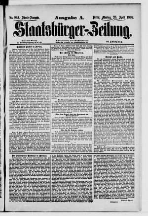Staatsbürger-Zeitung vom 25.04.1904