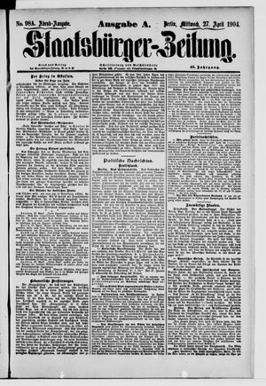 Staatsbürger-Zeitung vom 27.04.1904