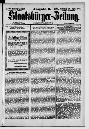 Staatsbürger-Zeitung vom 28.04.1904