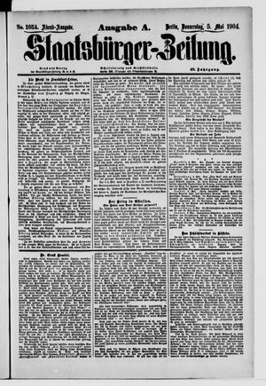 Staatsbürger-Zeitung vom 05.05.1904