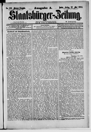 Staatsbürger-Zeitung vom 27.05.1904