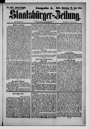 Staatsbürger-Zeitung vom 23.06.1904