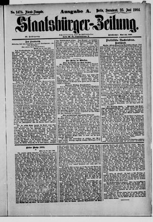 Staatsbürger-Zeitung vom 25.06.1904