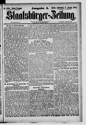 Staatsbürger-Zeitung vom 06.08.1904