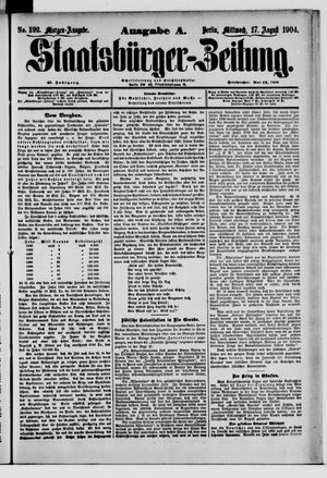 Staatsbürger-Zeitung vom 17.08.1904