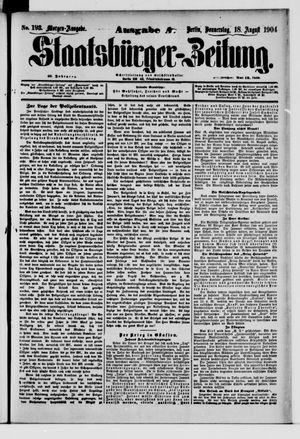 Staatsbürger-Zeitung vom 18.08.1904