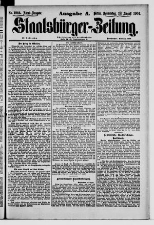 Staatsbürger-Zeitung vom 18.08.1904