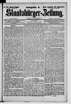 Staatsbürger-Zeitung vom 20.08.1904