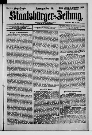 Staatsbürger-Zeitung vom 09.09.1904