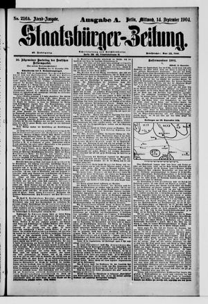 Staatsbürger-Zeitung vom 14.09.1904