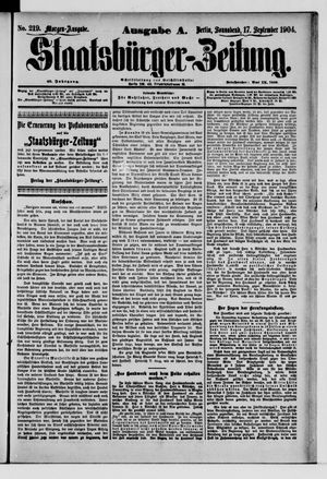 Staatsbürger-Zeitung vom 17.09.1904