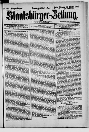 Staatsbürger-Zeitung vom 18.10.1904