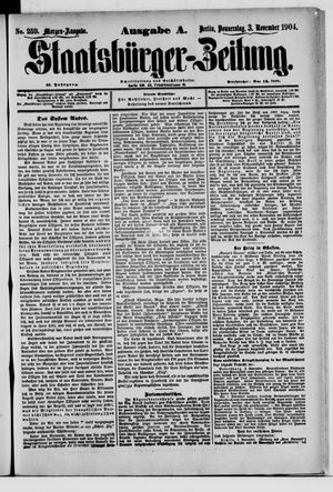Staatsbürger-Zeitung vom 03.11.1904