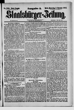 Staatsbürger-Zeitung vom 03.11.1904
