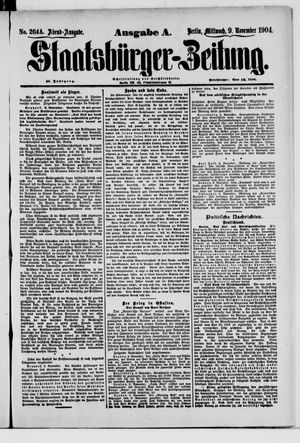 Staatsbürger-Zeitung vom 09.11.1904