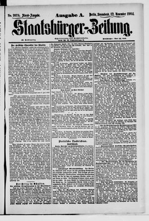 Staatsbürger-Zeitung vom 12.11.1904