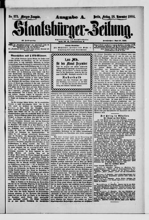 Staatsbürger-Zeitung vom 18.11.1904