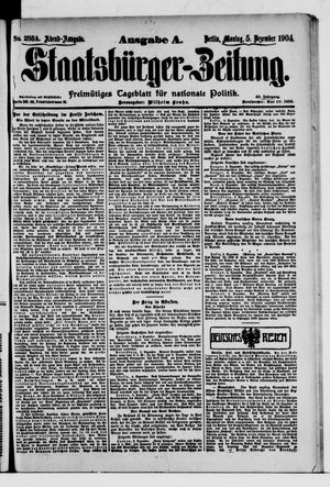 Staatsbürger-Zeitung vom 05.12.1904